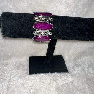 Elegant Purple and Silver Women's Bracelet